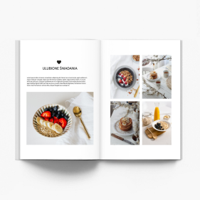 Cookbook minimalistický fotokniha, 20x30 cm