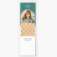 Kalendář kuchyňský, Checkerboard, 12x45