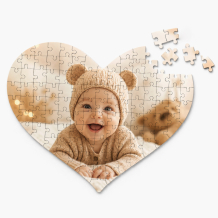 Puzzle v tvare srdca, Vaša fotka, 114 prvkov