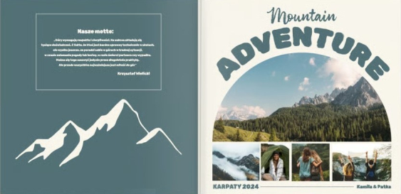 Mountain Adventure fotokniha, 20x20 cm
