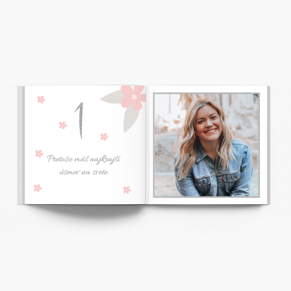 Najlepšie dievča - 12 dôvodov fotokniha, 20x20 cm
