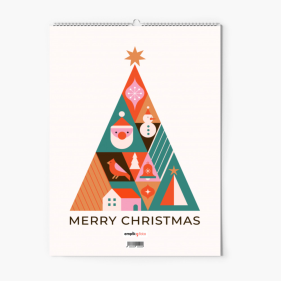 Nástenný kalendár, Modern Xmas, 30x40-A3 cm