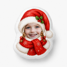 Poduszka 3D personalizowana, Welur, Mikulášska čiapka, 30x30 cm